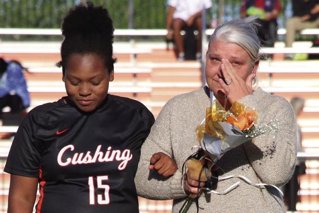 Defense for the Lady Tigers, Sa’Kara Hagler is the granddaughter of Katherine Shinault and is escorted by her aunt, Cindy Shinault.
